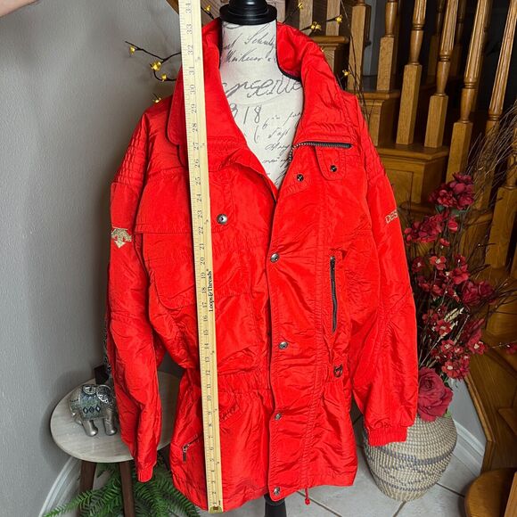 Descente Men’s Vintage Red Retro Ski Snow Winter Parka Jacket Size US XL - Picture 16 of 16